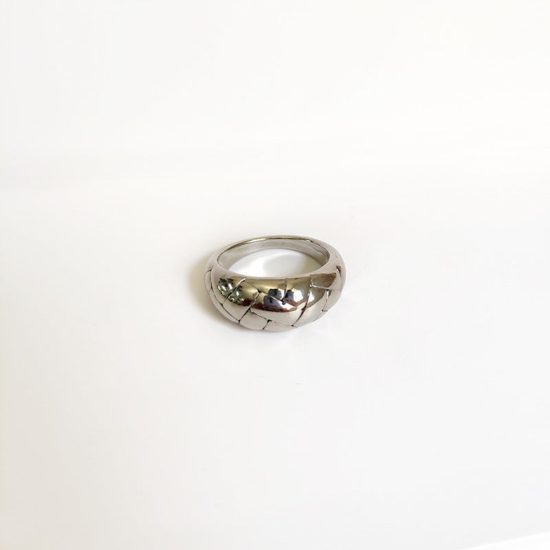 Women Irregular Gold Silver Ring Zinc Alloy Electroplated Color Preserving Fashion Jewelry For Daily Party Gift