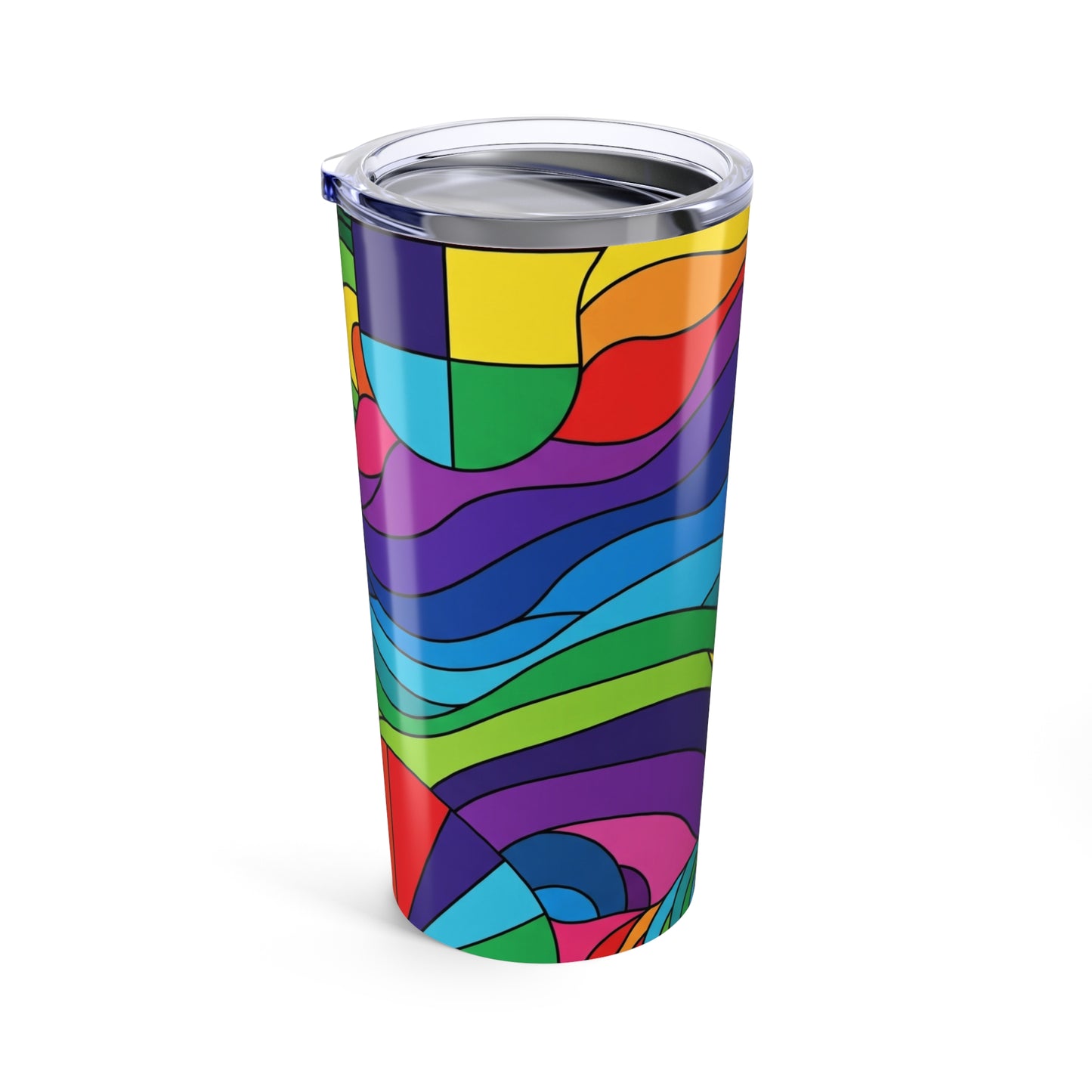 20 Oz Stainless Steel Tumbler With Double Wall Vacuum Insulation Leak Proof Printed Design For Hot Or Cold Drinks