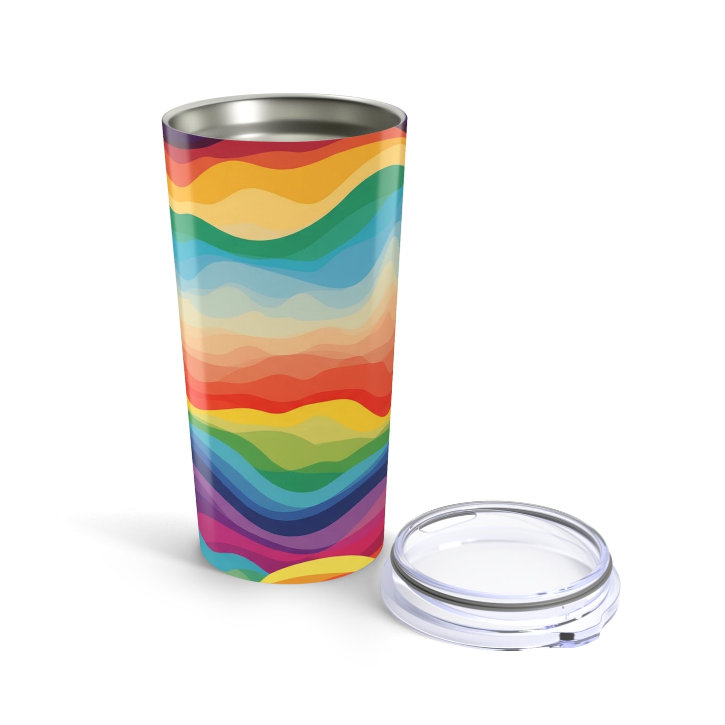 20Oz Stainless Steel Vacuum Insulated Tumbler Printed Travel Mug Double Wall Keeps Beverages Hot Or Cold Lid