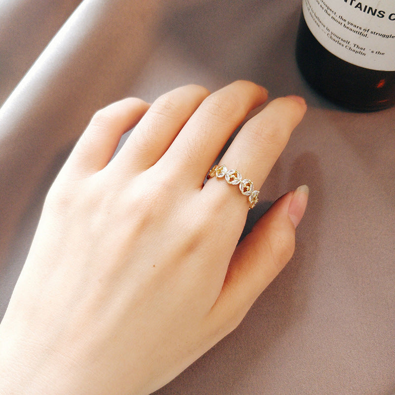 Korean Style Copper Ring For Women Trendy Everyday Wear Elegant Chic Jewelry Accessory For Daily Use New Looks