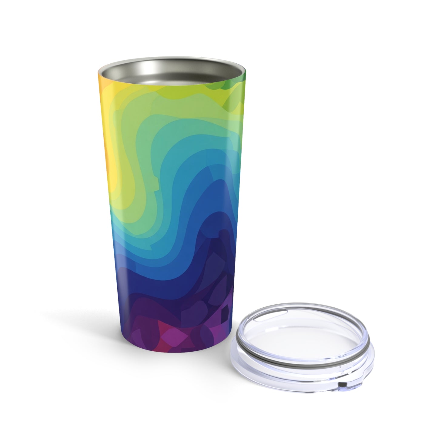 20oz Stainless Steel Travel Mug Printed Artwork Insulated Spill Resistant Lid Keeps Hot Or Cold Dishwasher Safe