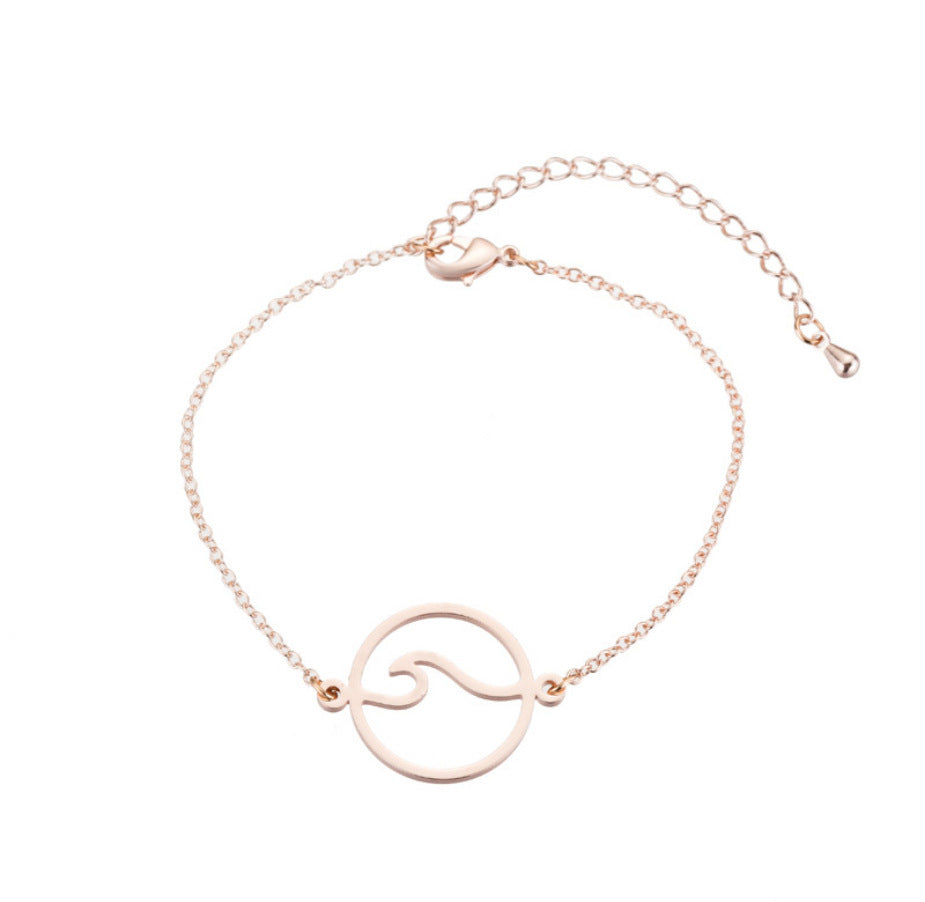 Copper Bracelet Silver Wave Design Cuff Bangle For Women And Girls Anniversary Gift Employee Benefits Business