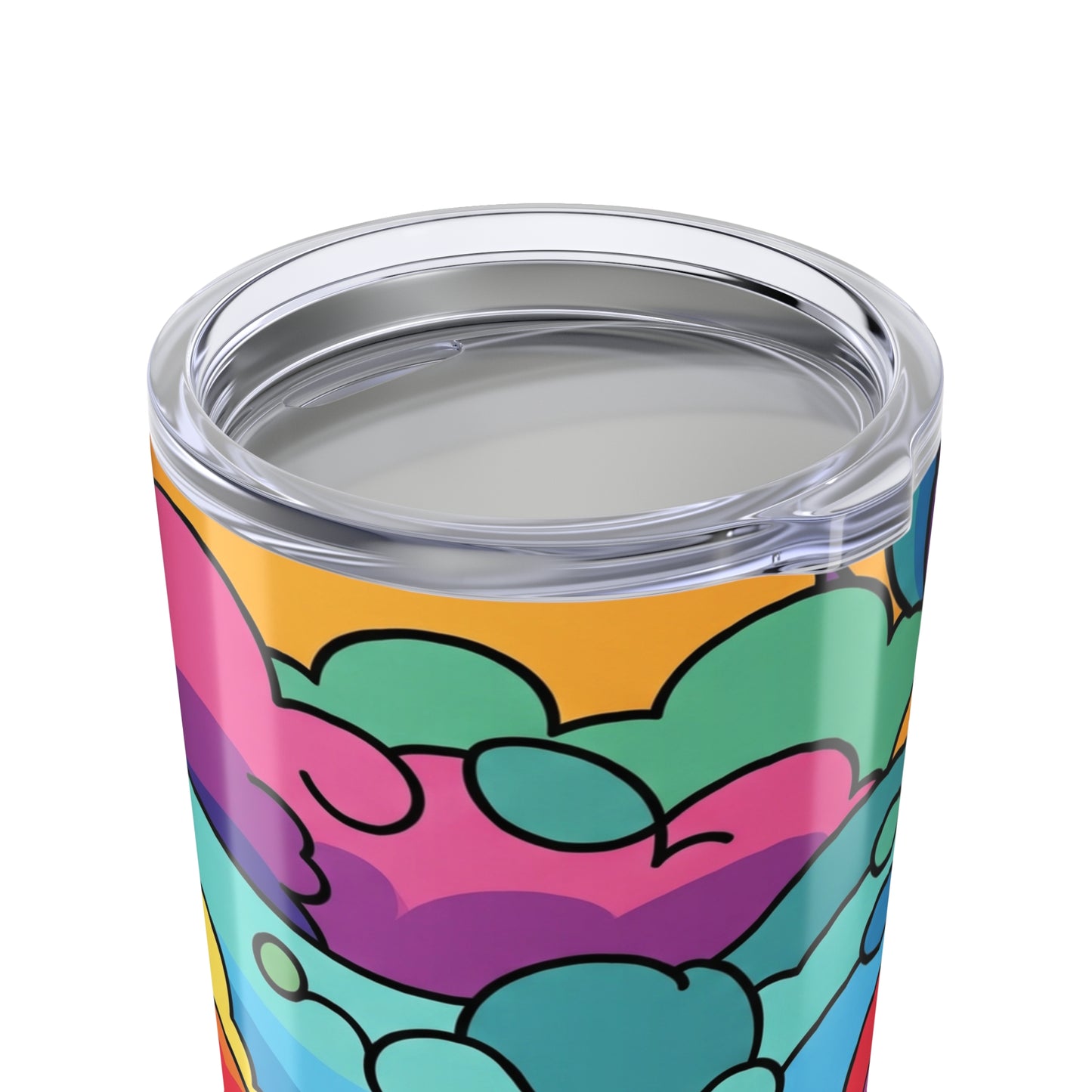 20 Oz Stainless Steel Tumbler Vacuum Insulated Leak Proof Durable Keeps Beverages Hot Or Cold Printed Design