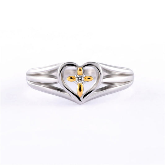 Love Cross Diamond Ring