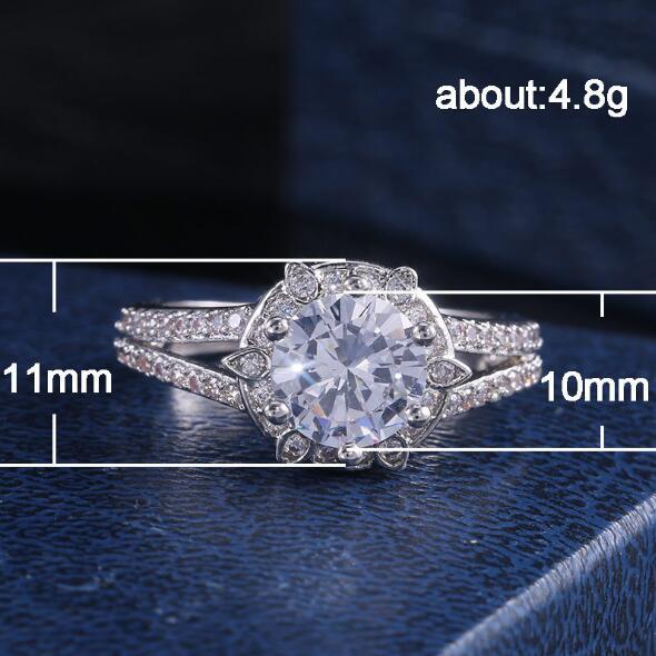 Vintage Simple Zircon Ring for Ladies Copper Jewelry Minimalist Elegant Classic Accessory for Everyday Wear Now