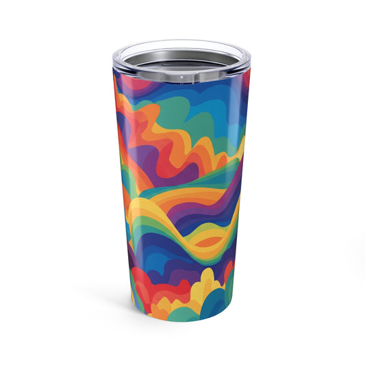 20 Oz Stainless Steel Tumbler With Double Wall Insulation BPA Free Printed For Hot Cold Drinks Travel Ready
