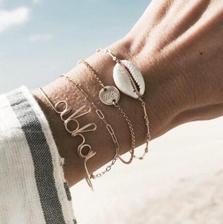 Womens Bracelet Sets Alloy Anklet Star Moon Design Romantic Jewelry For Women Girls Charm Fashion Elegant Cute