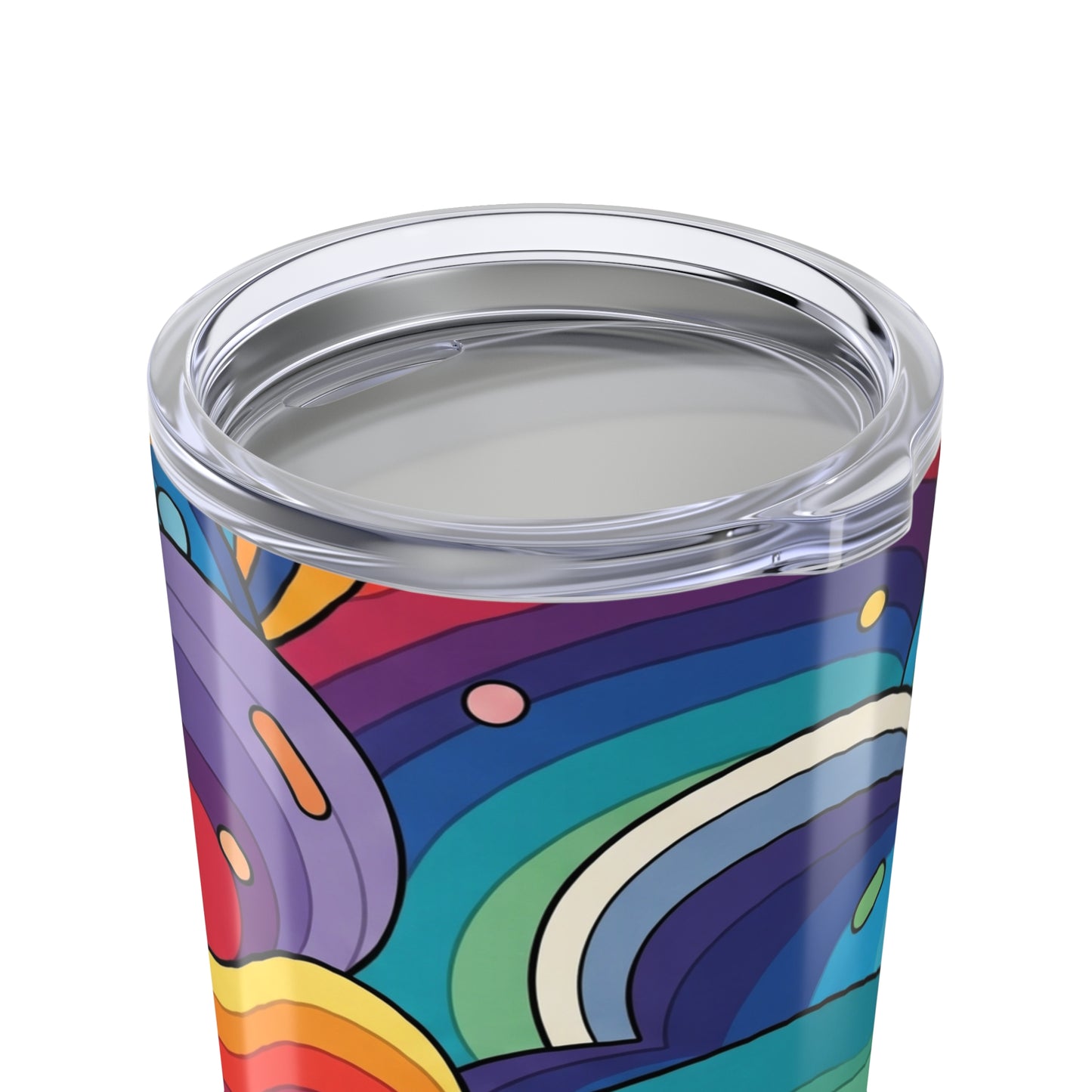 20 Ounce Stainless Steel Tumbler With Double Wall Vacuum Insulation Leak Proof Travel Coffee Mug Printed Design