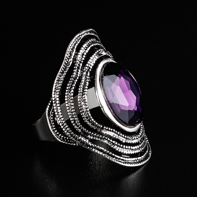 Womens Irregular Hollow Ring Alloy Jewelry Gift For Her