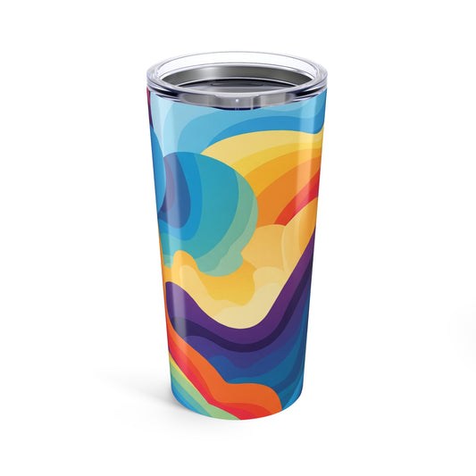20 Oz Stainless Steel Tumbler With Double Wall Insulation Printed Travel Mug Leak Proof Lid For Hot Or Cold