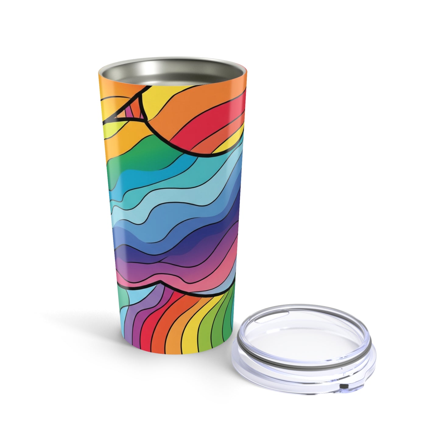 20oz Stainless Steel Tumbler With Double Wall Vacuum Insulation Travel Mug Spill Resistant Coffee Cup Printed