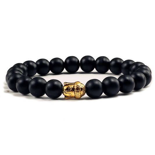 Ethnic Gold Plated Bracelet Round Beads Black Matte Finish Alloy Bangle National Fashion Wrapped Beads Leopard