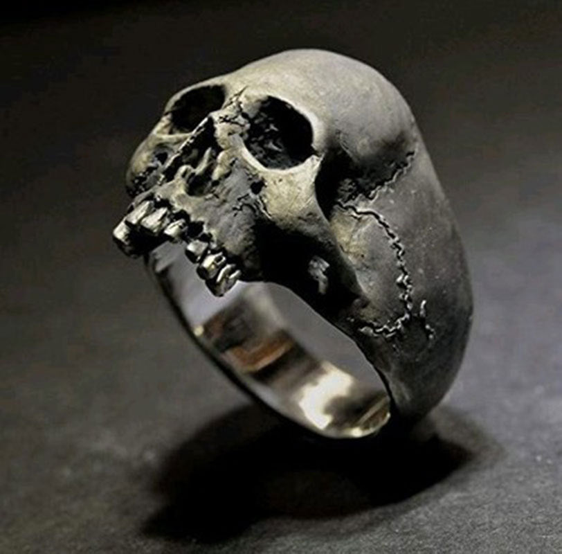 Mens Alloy Geometric Skull Ring European American Goth Punk Rock Jewelry Accessory Electroplated Scorpion Goth