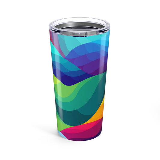 20oz Stainless Steel Tumbler With Printed Design Double Wall Vacuum Insulation Keeps Drinks Hot Or Cold Spill