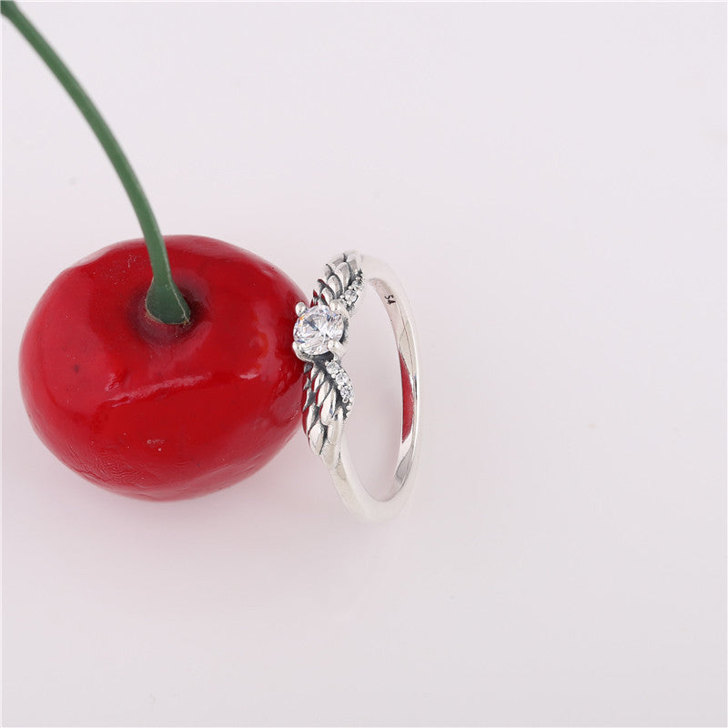 Womens Angel Wings Ring Electroplated High Quality Elegant Finger Jewelry Gift For Her Durable Fashion Accessory
