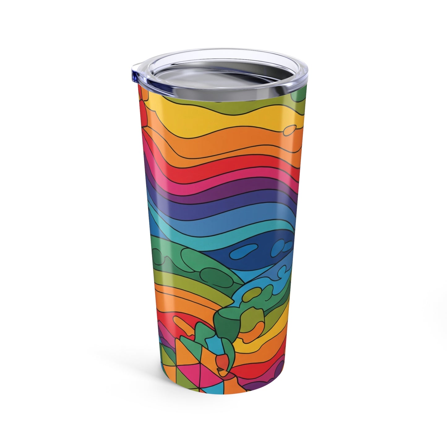 20oz Stainless Steel Tumbler With Double Wall Insulation And Printed Art Travel Mug Durable Coffee Cup Kitchen