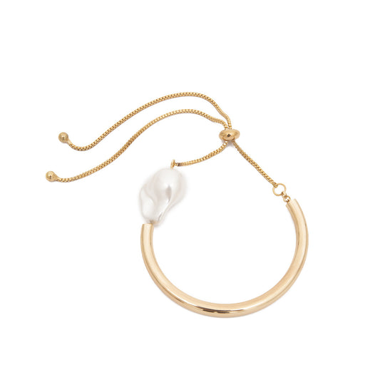 Womens Charm Bracelet With Pearls Adjustable Drawstring Friendship Bracelet For Wedding Party And Summer Beach