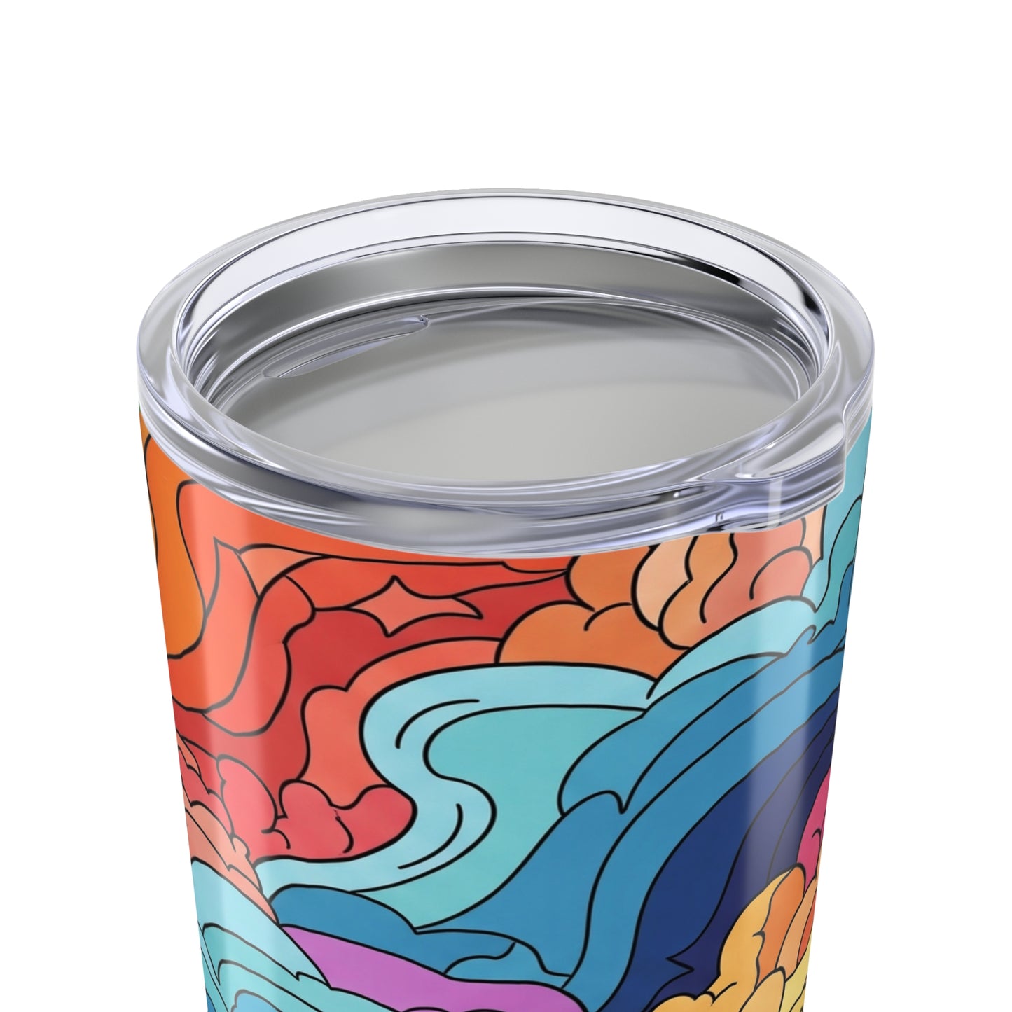 20 Oz Stainless Steel Tumbler With Vacuum Insulation Spill Resistant Printed Dishwasher Safe For Hot Cold Drinks