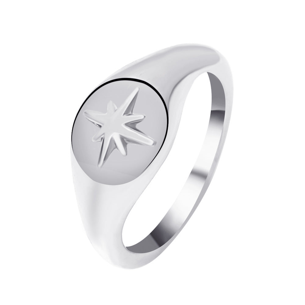 Womens Geometric Copper Ring With Simple Design For Index Finger Fashion Jewelry Beautiful Modern Look New Trendy