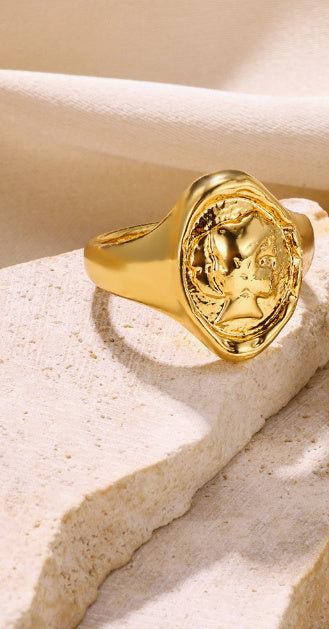 Unisex Lava Ring Electroplated Alloy Gold Silver Jewelry