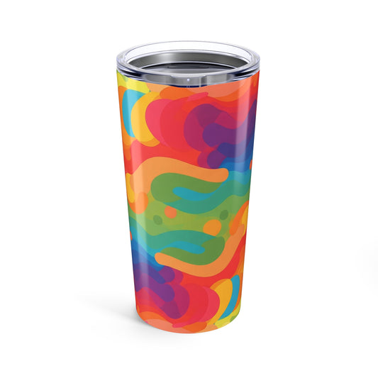 20oz Double Wall Insulated Stainless Steel Tumbler Spill Resistant Durable Mug For Hot And Cold Drinks Printed