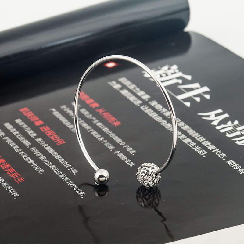 Womens Hollow Flower Ball Bracelet Silver Plated Gold Plated Alloy Jewelry European Style Accessory Everyday Wear