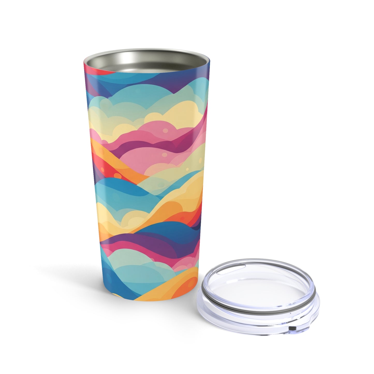 Printed 20oz Stainless Steel Tumbler With Double Wall Vacuum Insulation For Hot And Cold Drinks Spill Resistant Mug