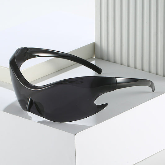 Rimless Sunglasses Black Frame PC Lens Mercury Design