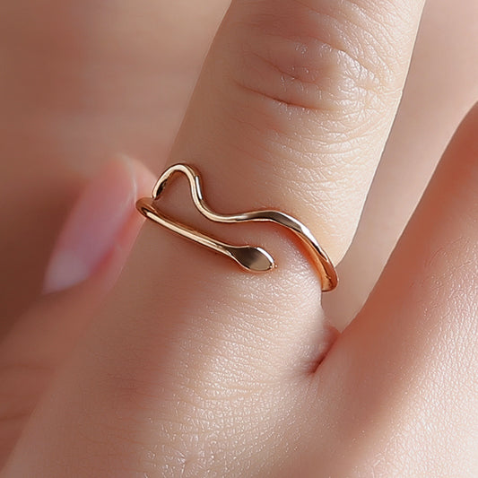 Snake Ring Plated Metal Adjustable Fashion Jewelry For Women Girls Everyday Ring Party Gift Idea For Her Always