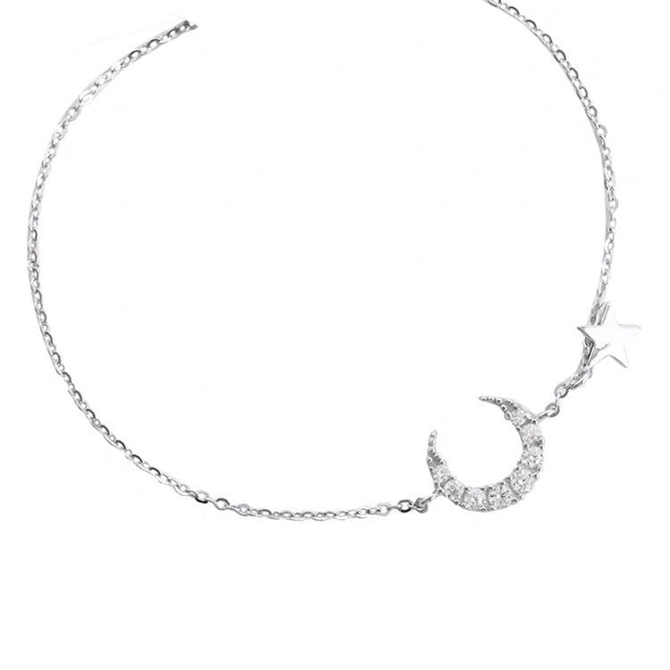 Copper Star Moon Bracelet For Women Korean Style Gift Individually Packed For Trade Fair And Anniversary For Gifting