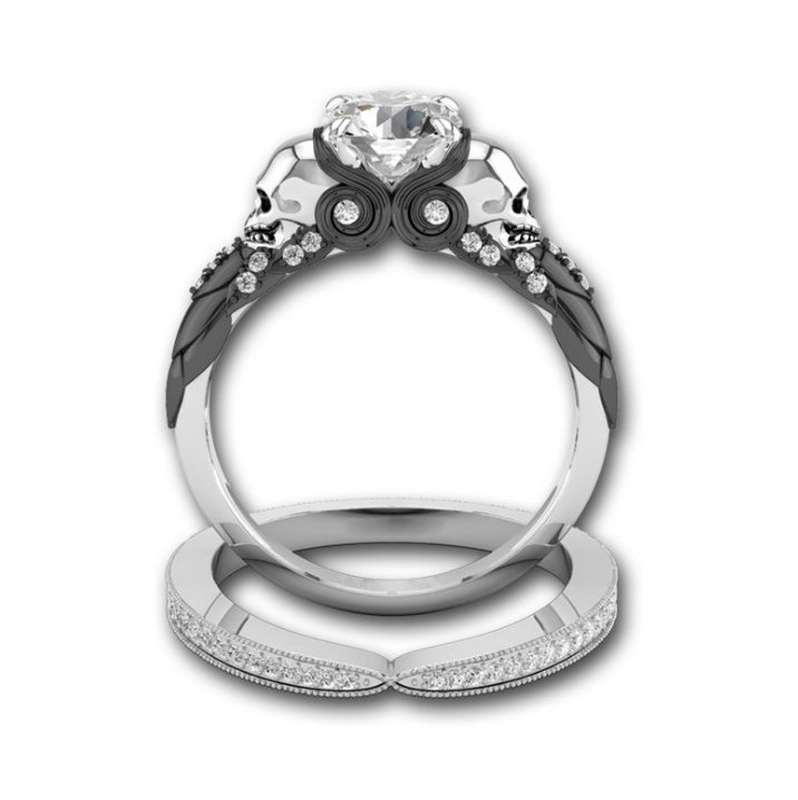 Two Tone Alloy Ring Gold Plated Inlaid Gems And Semi Precious Stones Fashion Jewelry For Women Size 6 7 8 9 10