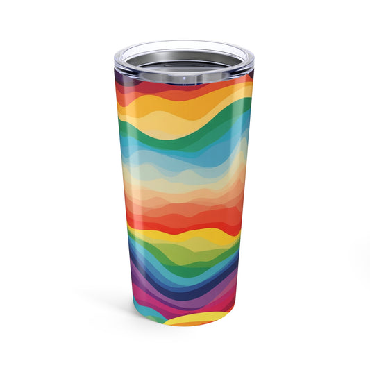20Oz Stainless Steel Vacuum Insulated Tumbler Printed Travel Mug Double Wall Keeps Beverages Hot Or Cold Lid