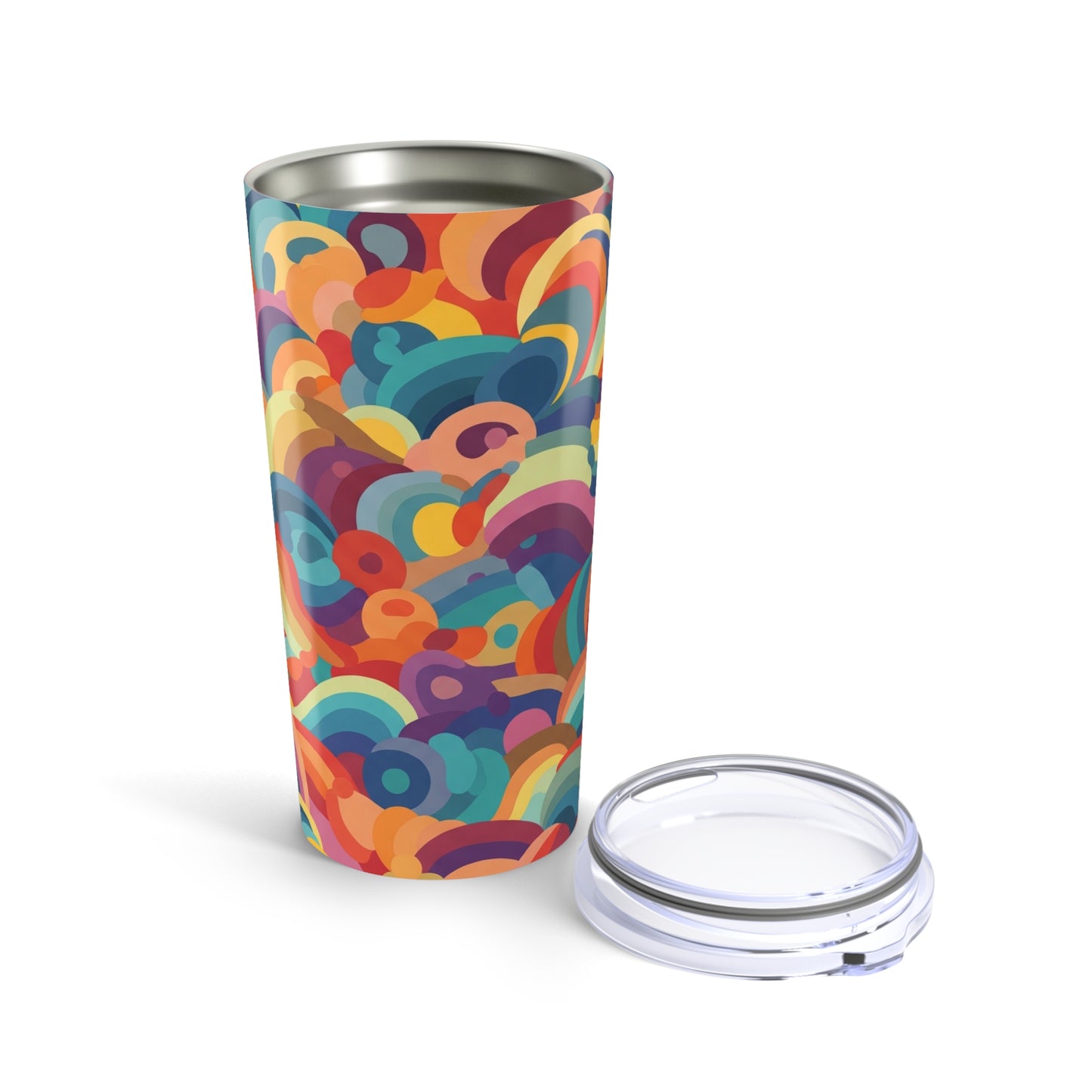 20oz Stainless Steel Travel Mug Double Wall Vacuum Insulation Spill Resistant Durable Printed For Hot And Cold