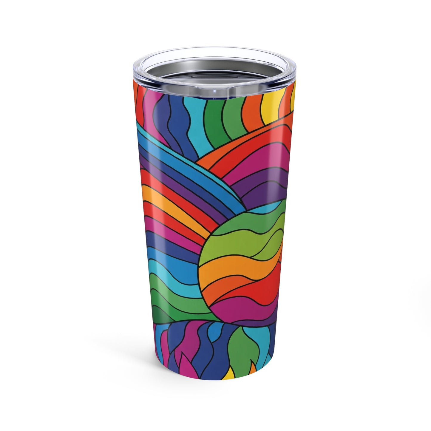 20oz Stainless Steel Tumbler With Double Wall Vacuum Insulation Leak Proof BPA Free Thermal Printed Travel Mug