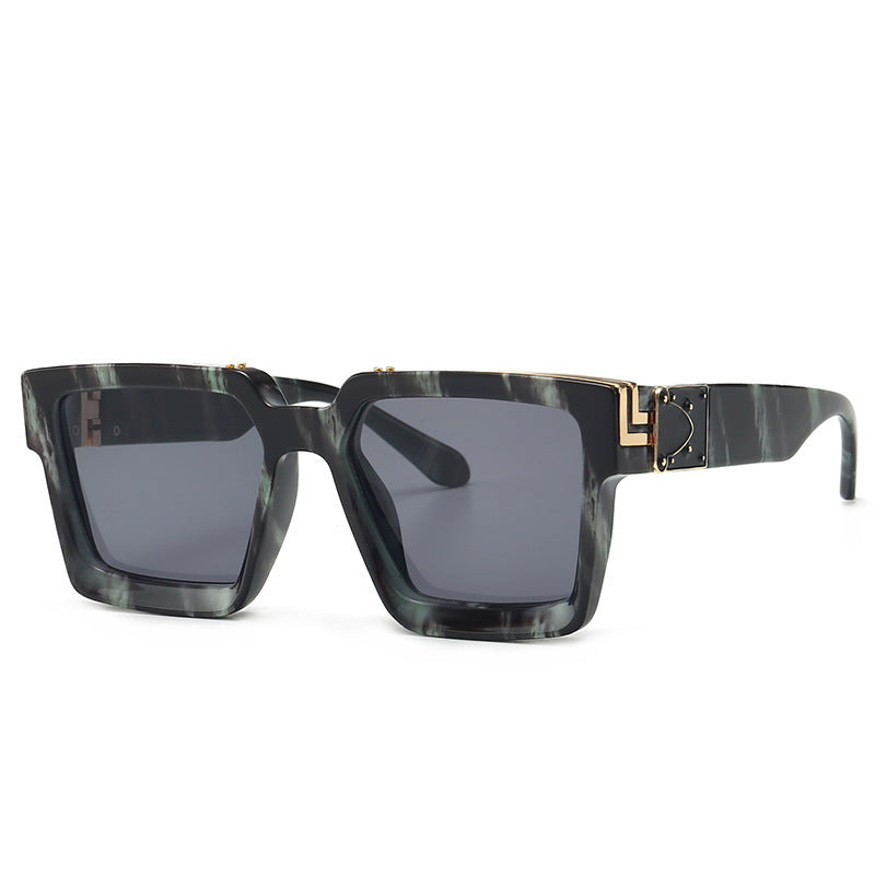 Square Sunglasses for Men and Women UV400 Vintage Glasses With Resin Lens and Plastic Metal Frame Durable Lightweight