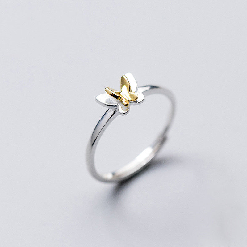 Womens Insect Ring 925 Silver Adjustable Opening Jewel Fashion Elegant Sweet Travel Birthday Korean Style Ring