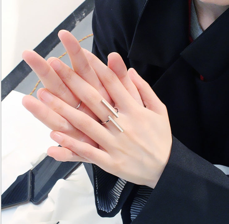 Geometric Tail Ring Adjustable Opening Fashion Ring Alloy Metal Band Trendy Jewelry Alloy Her Stackable Womens