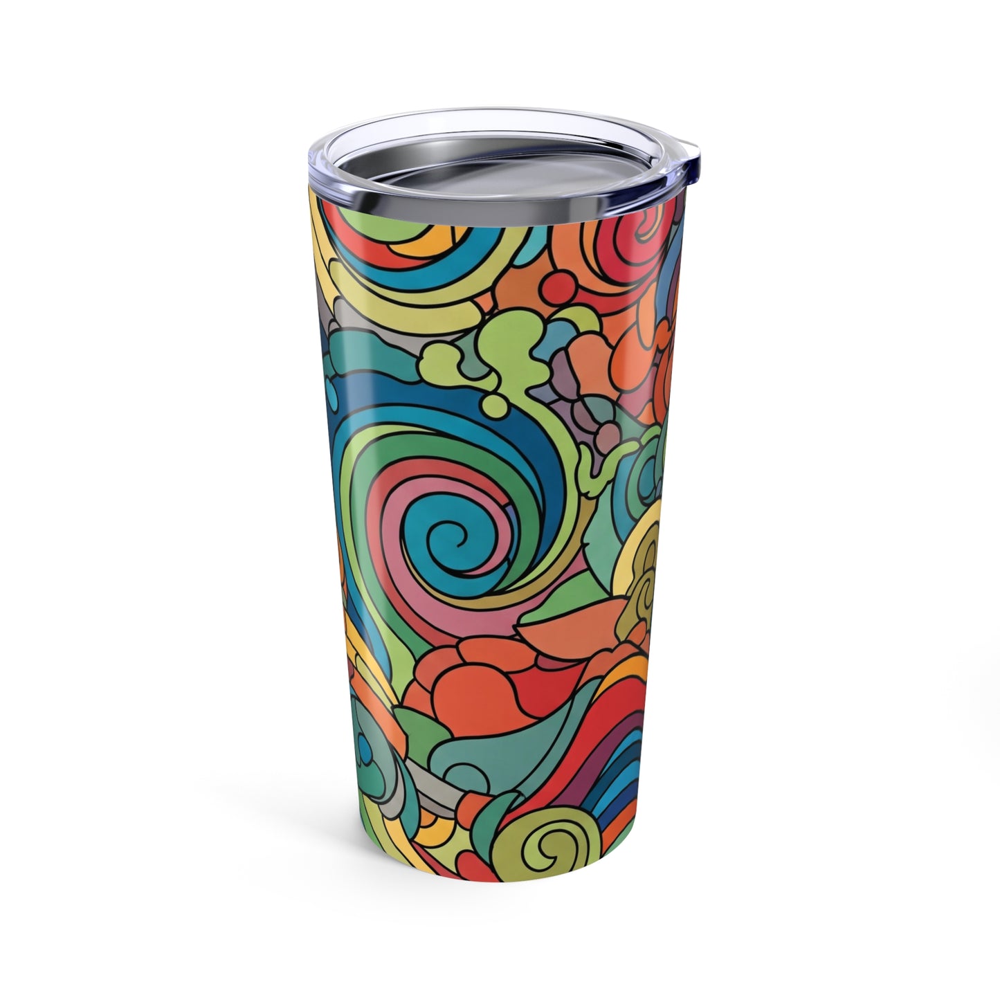 20 Ounce Stainless Steel Tumbler With Unique Printed Design Double Wall Vacuum Insulation Leak Proof BPA Free