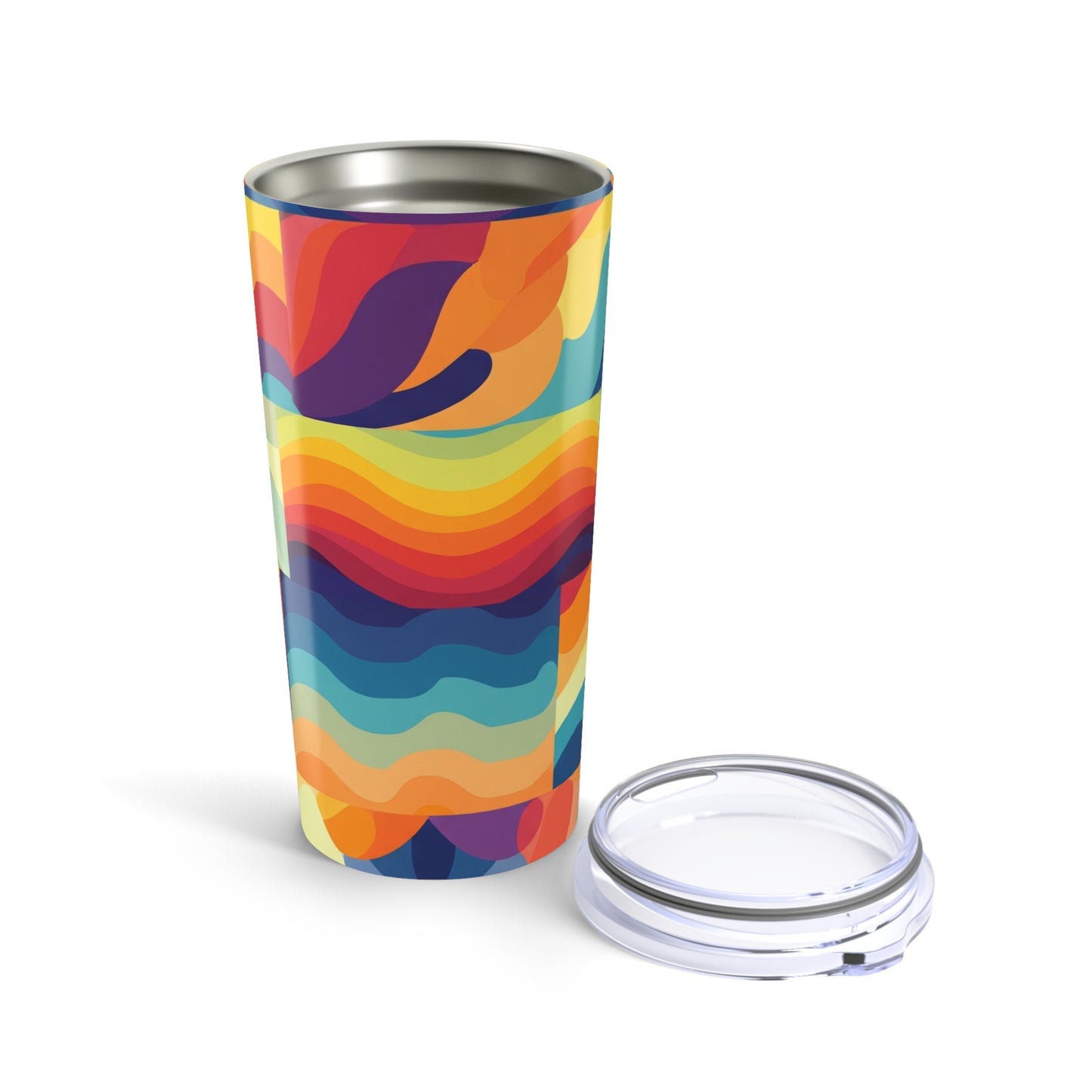 20oz Stainless Steel Tumbler With Printed Artwork Double Wall Vacuum Insulated Spill Resistant Travel Mug Hot Cold