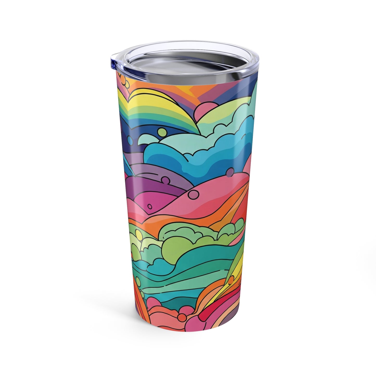 20oz Stainless Steel Tumbler With Unique Printed Design Double Wall Vacuum Insulated Spill Resistant Durable Travel