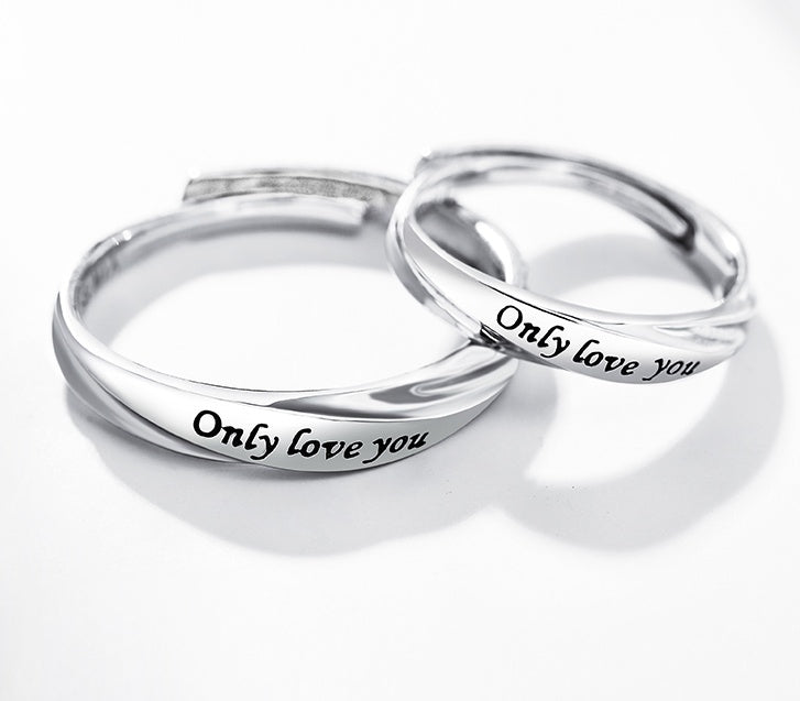 Couple Rings Set Matching Rings For Him And Her 925 Sterling Silver Band Japanese Korean Promise Rings For Two