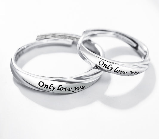 Couple Rings Set Matching Rings For Him And Her 925 Sterling Silver Band Japanese Korean Promise Rings For Two