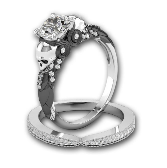 Two Tone Alloy Ring Gold Plated Inlaid Gems And Semi Precious Stones Fashion Jewelry For Women Size 6 7 8 9 10