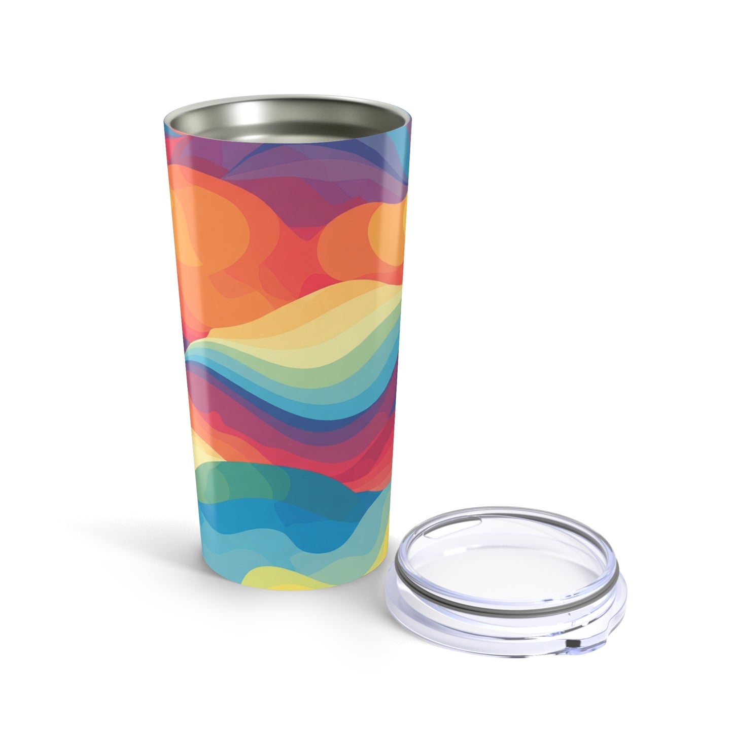 20oz Stainless Steel Tumbler Printed Design Double Wall Vacuum Insulated Travel Mug Durable Leak Proof Hot Or Cold