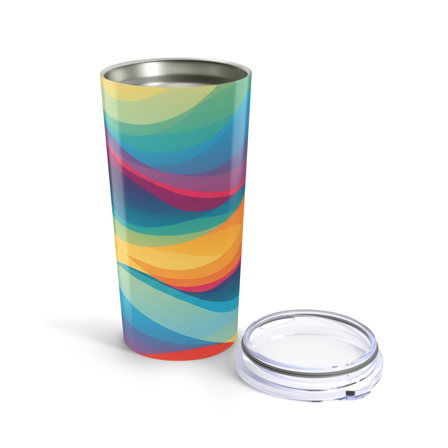 20oz Stainless Steel Tumbler With Double Wall Vacuum Insulation Leak Proof BPA Free Printed Design Thermal Travel