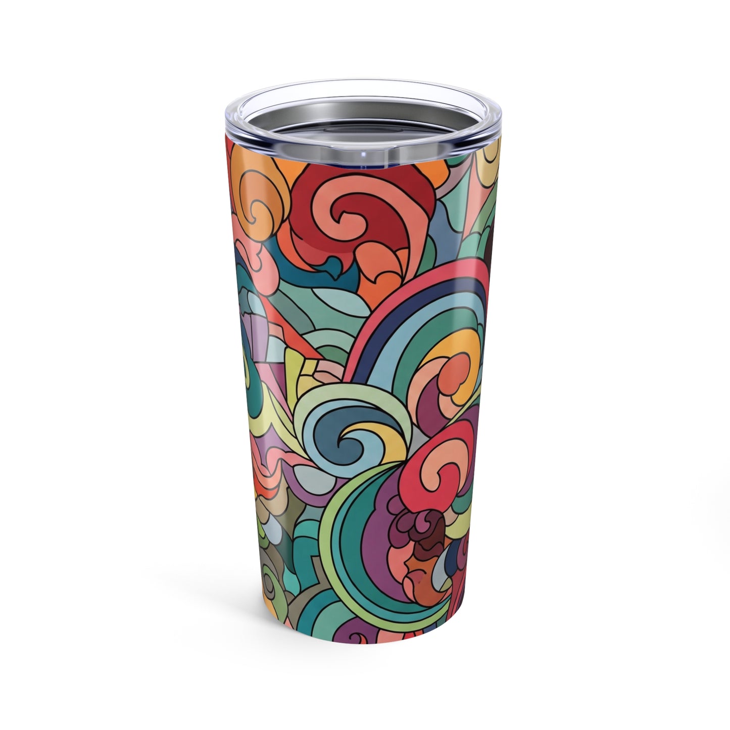 20Oz Stainless Steel Tumbler With Double Wall Vacuum Insulation Spill Resistant And Unique Printed Artwork For