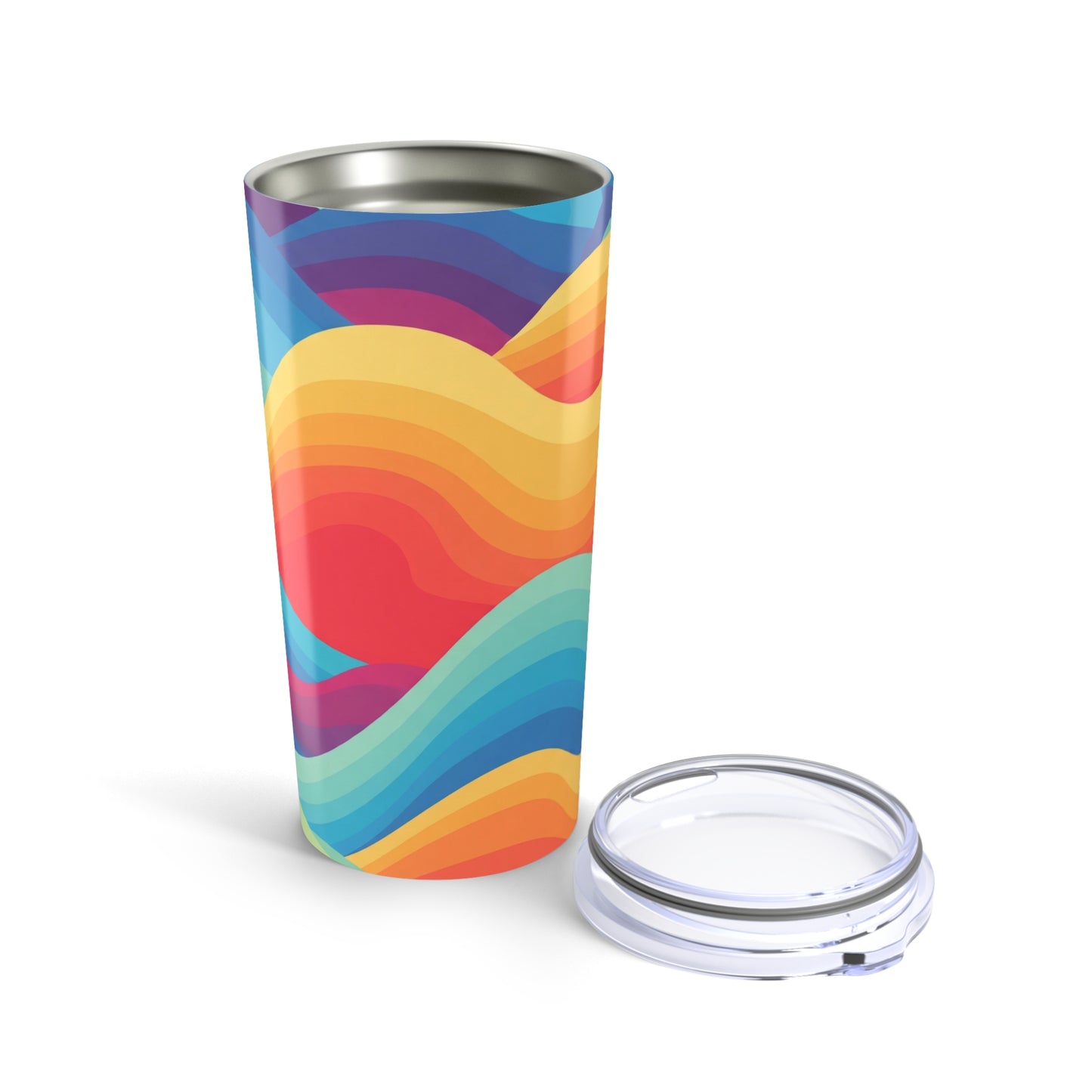 20oz Stainless Steel Coffee Cup Double Wall Vacuum Insulated Thermal Printed For Hot And Cold Drinks With Lids