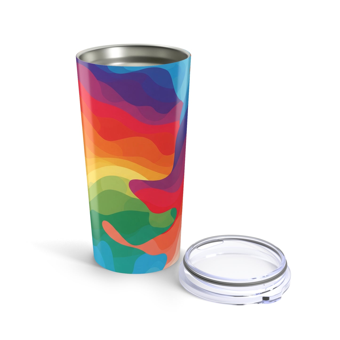20oz Stainless Steel Travel Mug With Double Wall Vacuum Insulation Leak Proof Lid And Printed Design For Everyday