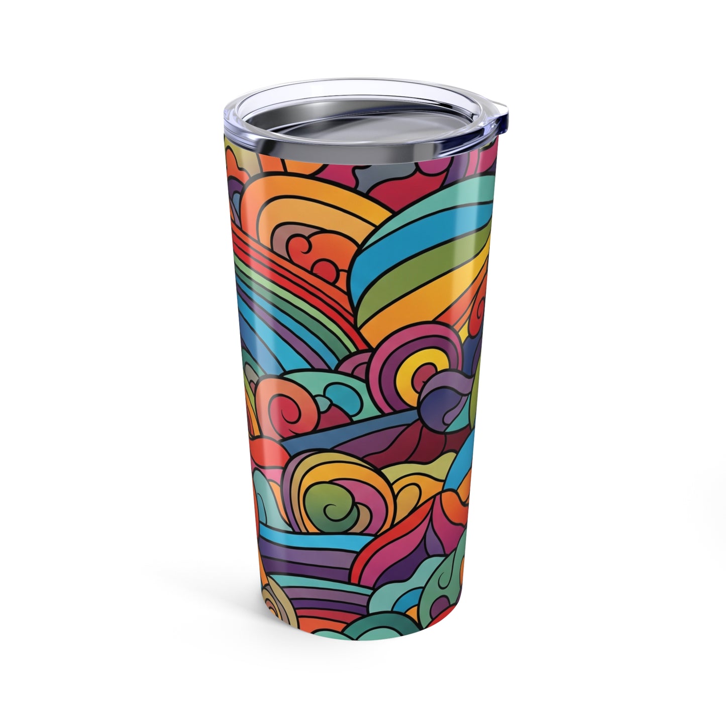 20oz Printed Stainless Steel Tumbler With Double Wall Vacuum Insulation Spill Resistant Travel Mug BPA Free With