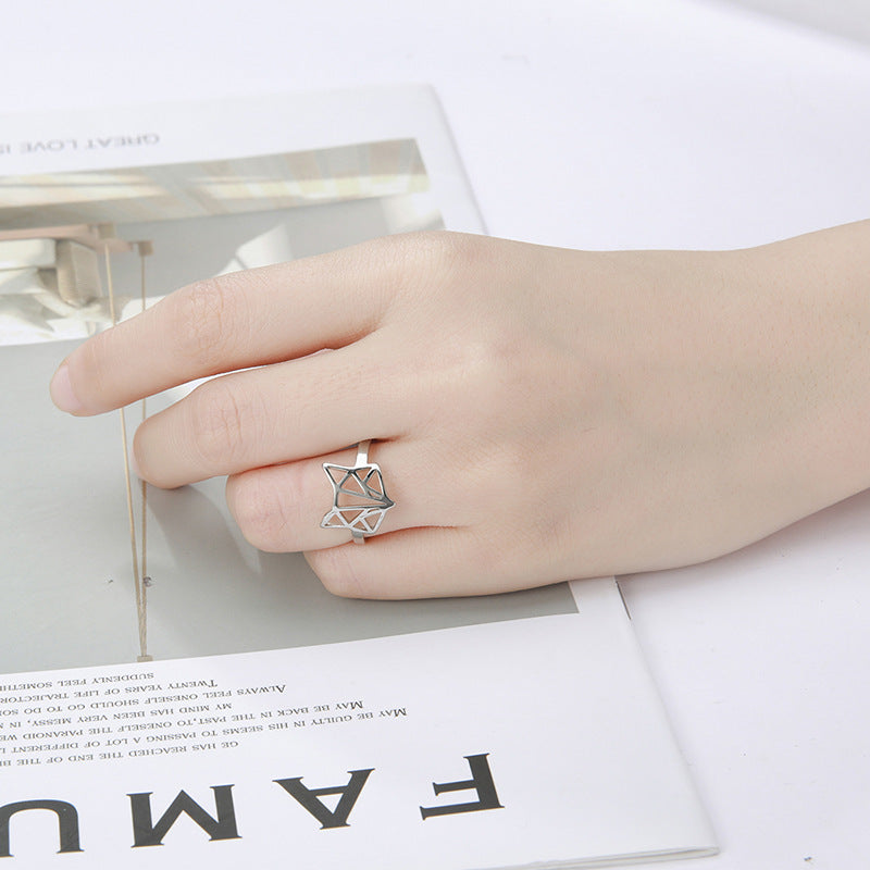 Animal Design Stainless Steel Ring for Women Girls Cute Chic Adjustable Opening Zodiac Rings Elegant Accessory